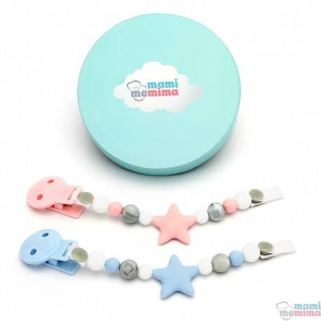 Pack 2 Chupeteros - Star Sweet Blue & Star Sweet Pink