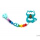 Pack Chupetero Mordedor Arco Iris + Mordedor Baby Mapache Turquesa