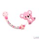 Pack Mordedor Koala + Sujeta Chupetes Mordedor Personalizado de Silicona Butterfly Pink
