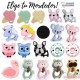 Sujeta Chupetes Mordedor Personalizado de Silicona Butterfly Pink+Pink