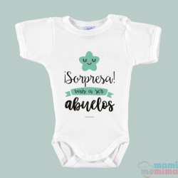 Body Bebé Personalizado "Sorpresa!! Vais a ser Abuelos"