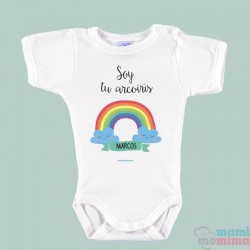 Body Bebé Personalizado con Nombre "Soy tu Arco-Iris"