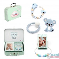 Canastilla Bebé Koala Azul - Felicidades Mamá, Bienvenido Bebé.