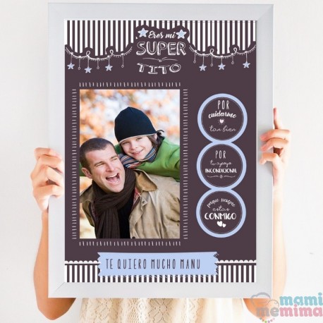 Cuadro Súper Papá Personalizada