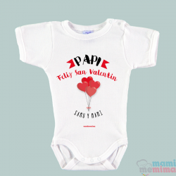 Feliz Día de San Valentín Amor Papá Personalizado Bebé Niño Niños Gracioso Camiseta 