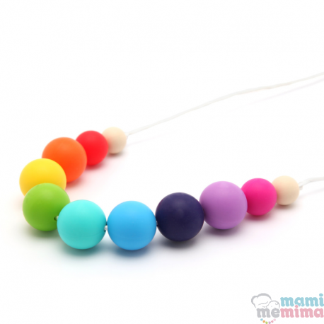 Collier d'Allaitement anneau de Dentition en Silicone Multicolore