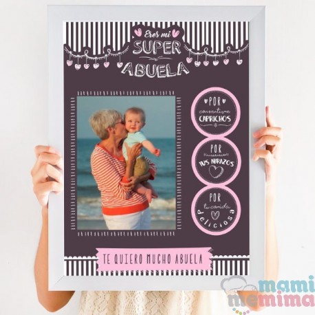Lámina Súper Abuela Personalizada