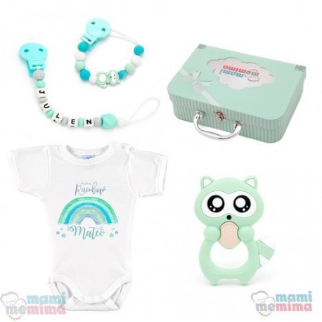 Canastilla Mima Rainbow Mint - Felicidades Mamá, Bienvenido Bebé