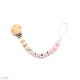 Chupetero Mordedor Personalizado Silicon Ecologic Pink
