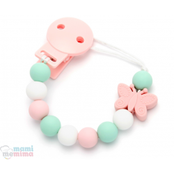 Sujeta Chupetes Mordedor Silicona Modelo Corona