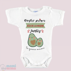 Body Bebé Día de la Madre Aguacates " Nuestro Primer Día de la Madre Juntos"