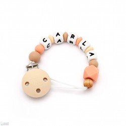 Chupetero Mordedor Personalizado de Silicona Peachy