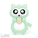 Mordedor Silicona Baby Mapache Mint