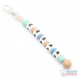 Llavero de Silicona Personalizado con Nombre Blue&Mint
