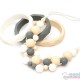 Collar/Mordedor Silicona Modelo Joya Gris
