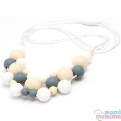 Collar/Mordedor Silicona Modelo Joya Gris
