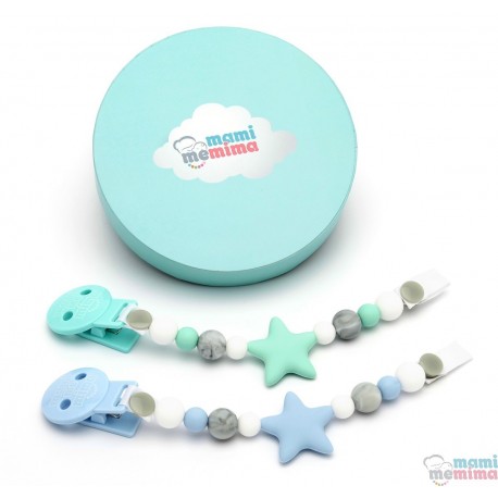 Pack 2 Chupeteros - Star Sweet Blue & Star Sweet Mint