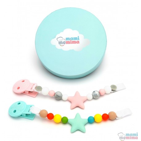 Pack 2 Chupeteros - Star Sweet Pink & Star Sweet Multicolored