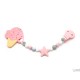 Pack Regalo Sujeta Chupetes Mordedor de Silicona Sweet Star Pink + Mordedor Ice Cream Pink
