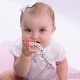 Sujeta Chupetes Mordedor Personalizado de Silicona Sweet Pink