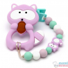 Pack Chupetero Mordeur + Mordeur Bébé Raton Laveur Lilas