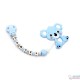 Pack Regalo Mordedor Biscuit + Sujeta Chupetes Mordedor Personalizado de Silicona Rock Baby Mint
