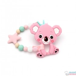 Pack Regalo Sujeta Chupetes Mordedor de Silicona Sweet Star Mint + Mordedor Ice Cream Mint
