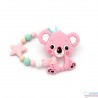 Pack Mordeur Koala + Sujet Sucette Anneau De Dentition De Star Rose Et À La Menthe