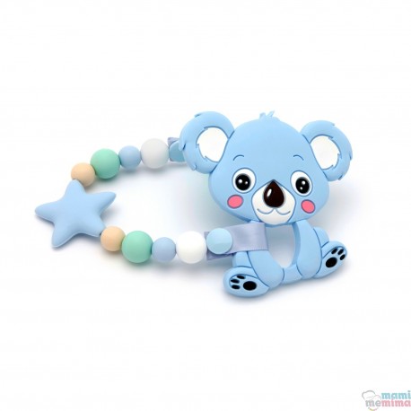 Pack Regalo Sujeta Chupetes Mordedor de Silicona Sweet Star Mint + Mordedor Ice Cream Mint