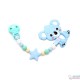 Pack Regalo Sujeta Chupetes Mordedor de Silicona Sweet Star Mint + Mordedor Ice Cream Mint
