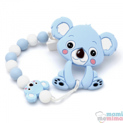 Pack Regalo Sujeta Chupetes Mordedor de Silicona Star Multicolored + Mordedor Ice Cream Natur