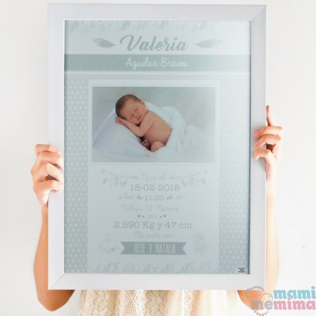 Lámina Natalicia Moderna Rosa