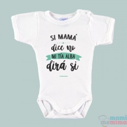 Corps de Bébé "je suis un peu de vous" à la Menthe