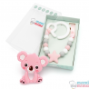 Pack Jouet Anneau De Dentition À Votre Panier Avec Mordeur Koala Rose