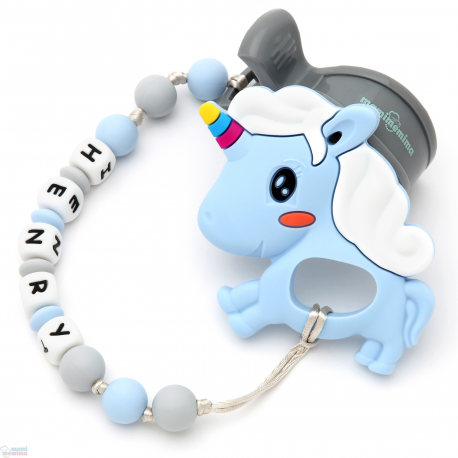 Pack Jouet De Dentition Anneau Au Panier Rose Et À La Menthe Personnalisé Avec Une Dentition De Bébé Raton Laveur