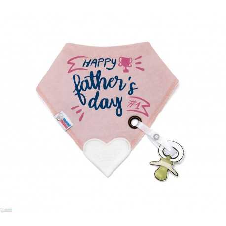 Bandana anneau de Dentition 3 en 1 Rose