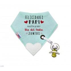 Bandana anneau de Dentition 3 en 1 Rose