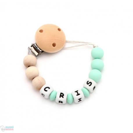 Chupetero Mordeur Personnalisé Silicone Doux Bleu