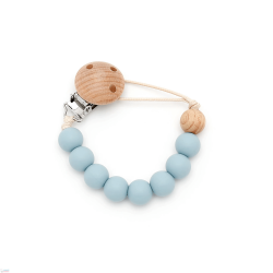 Chupetero Mordeur Personnalisé Silicone Doux Bleu