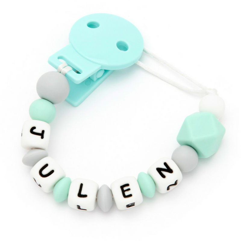 Chupetero Mordedor Personalizado de Silicona Sweet Mint