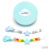 Pack 2 Chupeteros Stelle Sweet Blue & Stella Dolce Multicolore