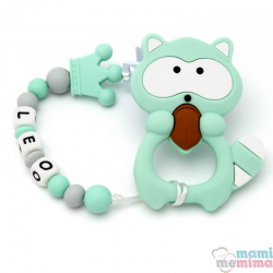 Catenella Portaciuccio Silicone con Nome personalizatto "Sweet Pink"