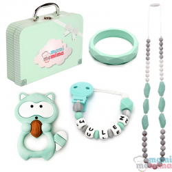 Set Collare Biter e Chupetero Biter Personalizzato Dolce Rosa