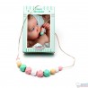 Collana da Allattamento Massaggiagengive Pink&Mint