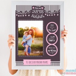 Lámina Súper Abuela Vertical Especial Día de La Madre