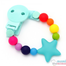 Catenella Portaciuccio Dentarello Silicone Star Multicolored