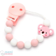 Catenella Portaciuccio Dentarello Silicone Star Sweet Pink