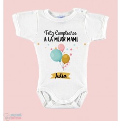 Body Bebé Personalizado "¡Feliz Cumple Mami!"