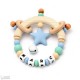 Sonaglio Anello Dentizione Su Ordinazione Del Silicone Blu&Menta