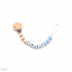 Catenella Portaciuccio Silicone Con Nome Personalizatto Sweet Blue